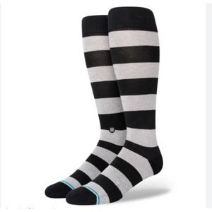 NWT Stance Gray/Black Parlance Over The Calf ButterBlend Dress Sock-Large